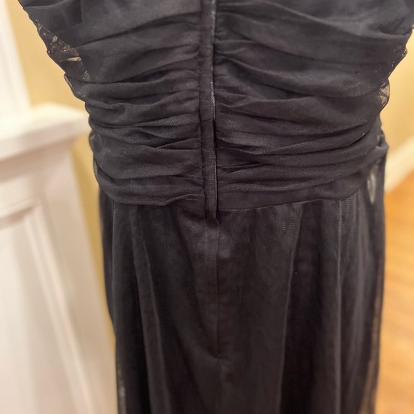 Eliza J Vintage Dress Size 18W Tulle Midi Black Spaghetti Straps Party Prom - Picture 7 of 12